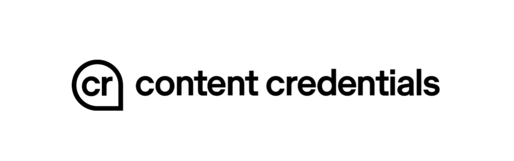 Logo « Content Credentials », les lettres cr dans un cadre arrondi.